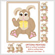 cross stitch pattern Plush Rabbit  with Options