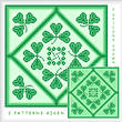 cross stitch pattern Shamrocks by the Dozen