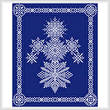 cross stitch pattern Snowflake Snowman