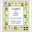 cross stitch pattern Teddy Mat/Border/Frame for 8x10 insert