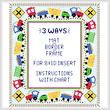 cross stitch pattern Train Mat/Border/Frame for 8x10 insert