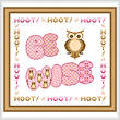 cross stitch pattern Be Wise - Mauve
