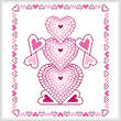 cross stitch pattern How You Make Me Feel  (plum)