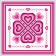 cross stitch pattern Romantic Hearts