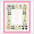 cross stitch pattern Teddy Birth Announcement - 10x12