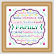 cross stitch pattern Family Around the World