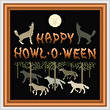 cross stitch pattern Howl-O-Ween Wolves