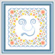 cross stitch pattern Monogram in Flowers - Y