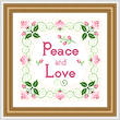 cross stitch pattern Peace, Love and Lace