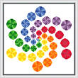 cross stitch pattern Swirling Orbs