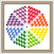 cross stitch pattern Wedges Made of Cubes