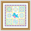 cross stitch pattern Bluebird Coverlet