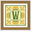 cross stitch pattern Classic Monogram - W