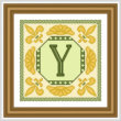 cross stitch pattern Classic Monogram - Y