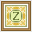 cross stitch pattern Classic Monogram - Z