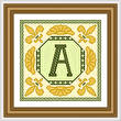 cross stitch pattern Classic Monogram - A