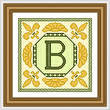 cross stitch pattern Classic Monogram - B