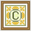 cross stitch pattern Classic Monogram - C