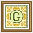cross stitch pattern Classic Monogram - G