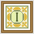 cross stitch pattern Classic Monogram - I