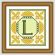 cross stitch pattern Classic Monogram - L