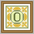 cross stitch pattern Classic Monogram - O