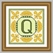 cross stitch pattern Classic Monogram - Q