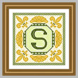 cross stitch pattern Classic Monogram - S