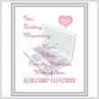 cross stitch pattern In Loving Memory - Laptop