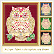 cross stitch pattern Mosaic Owl - Love   (light 'grout')
