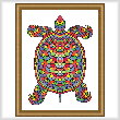 cross stitch pattern Mosaic Turtle (Dark 'Grout')