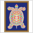 cross stitch pattern Mosaic Turtle (Light 'Grout')