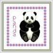 cross stitch pattern Baby Panda Birth Record