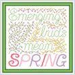 cross stitch pattern Emerging Buds Mean Spring