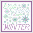 cross stitch pattern Snow Means Winter - Vivid