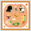 cross stitch pattern Autumn / Thanksgiving Maze