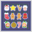 cross stitch pattern Holiday Lights - Christmas