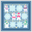 cross stitch pattern String Lights - Snow Flakes-People