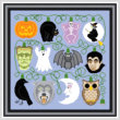 cross stitch pattern Holiday Lights - Halloween