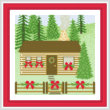 cross stitch pattern Decorated Houuse - Log Cabin