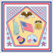 cross stitch pattern Patriotic Maze