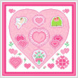 cross stitch pattern Valentine Maze
