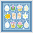 cross stitch pattern Holiday Lights - Easter