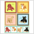 cross stitch pattern Set of 4 Large Breed Puppy Images - 2