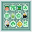 cross stitch pattern Holiday Lights - St. Patrick's Day