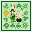 cross stitch pattern Jolly Leprechaun