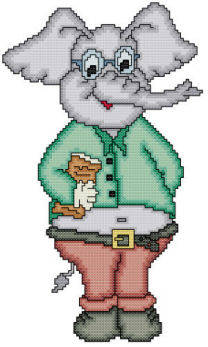 cross stitch pattern Eli The Librarian