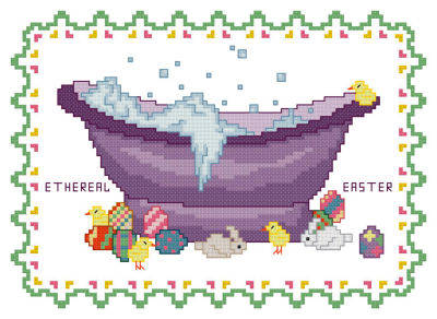 cross stitch pattern BathTub Collection Ethereal Easter