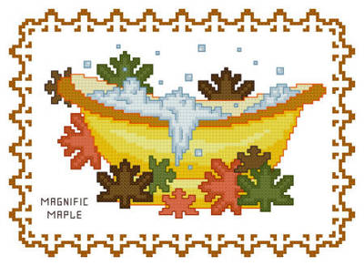 cross stitch pattern Bath Tub Collection Magnific Maple