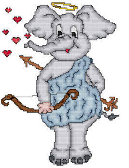 cross stitch pattern Eli The Cupid